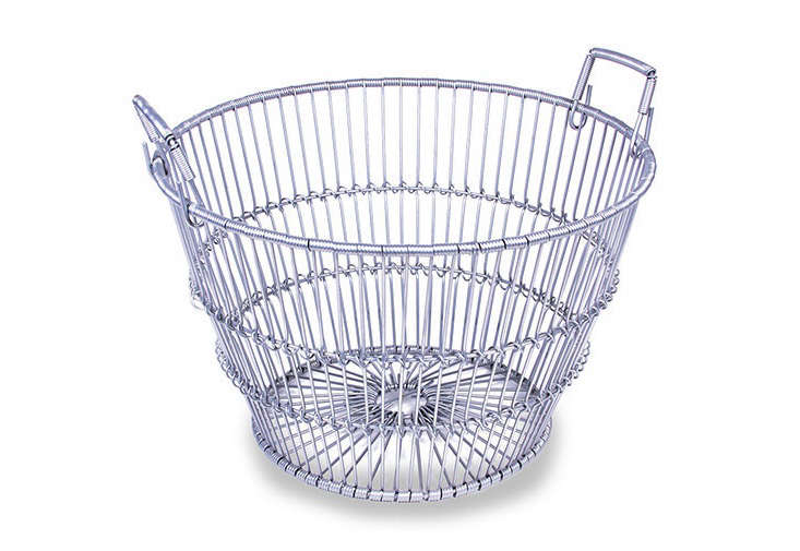 A 40-quart Bushel Clam Basket with grip handles is \$53.95 from Clamming.