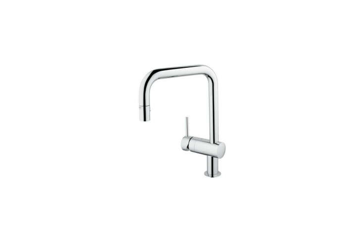 the minta single handle pull down kitchen faucet by grohe is \$33\1.98 on amazo 19