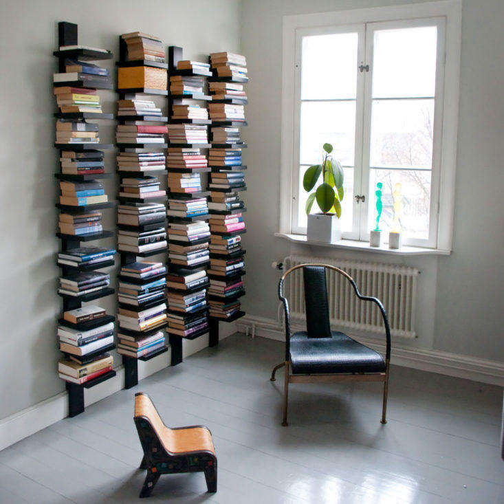 High Low Wall Mounted Spine Book Shelf The Organized Home