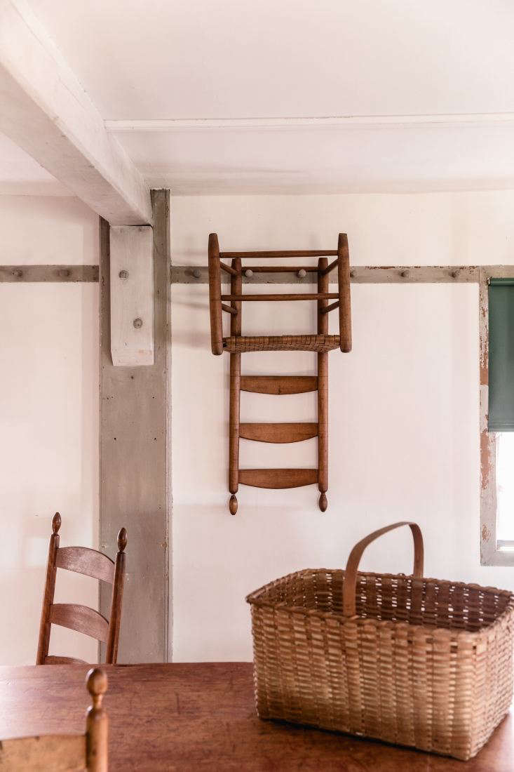 Chair on Peg Rail at Canterbury Shaker Village, Photo by Erin Little