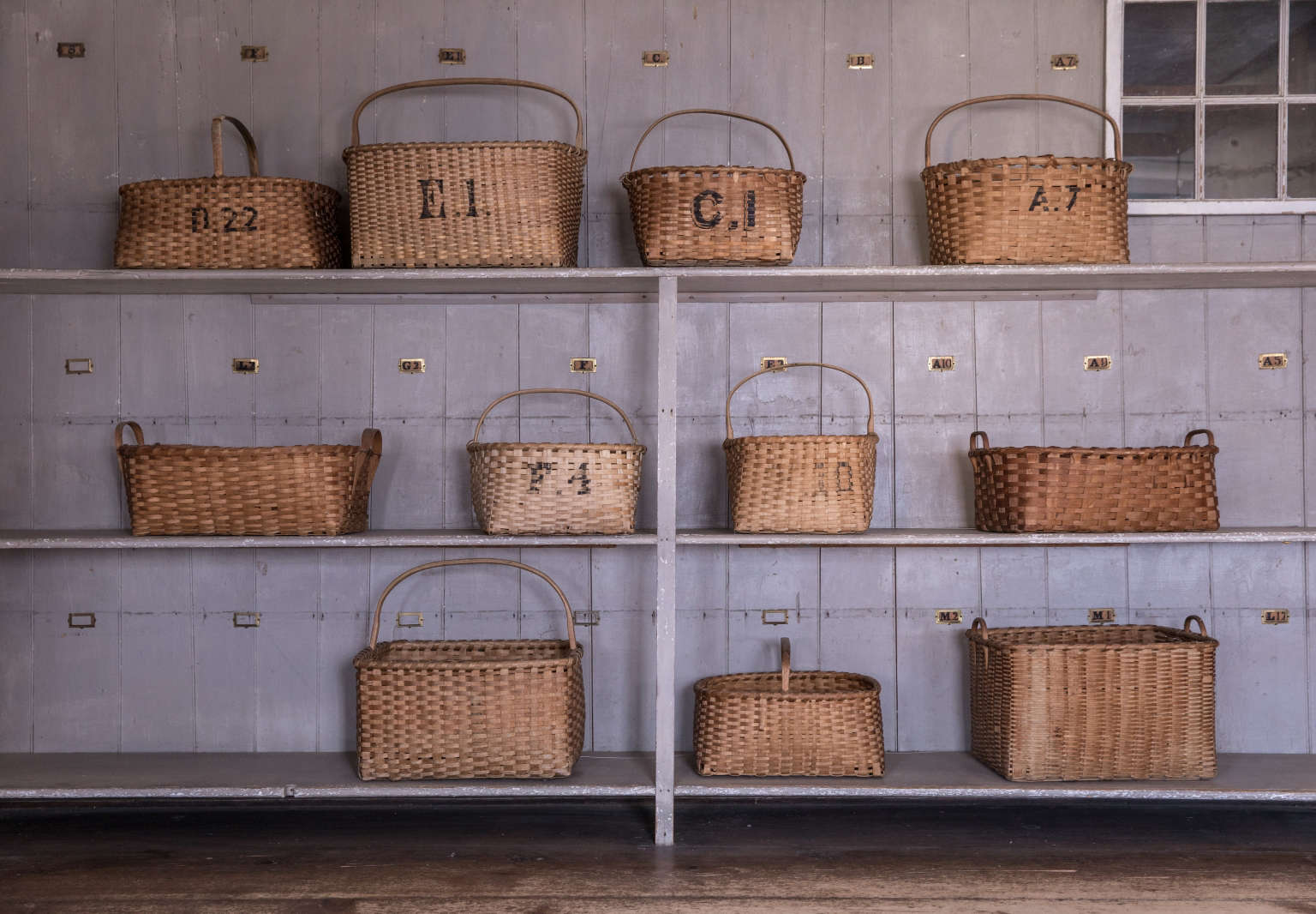 Laundry Baskets at Canterbury Shaker Village, Photo by Erin Little