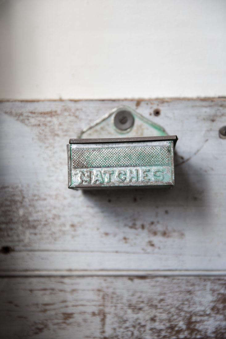 Matchbox on Wall at Canterbury Shaker Village, Photo by Erin Little