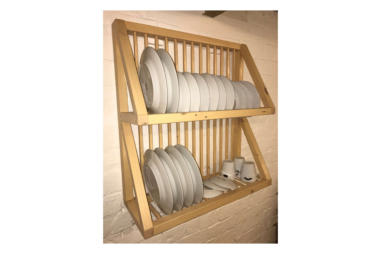 The Broadway Plate Rack by The Plate Rack Co. comes in pine, oak, or painted wood; £285.00 to £365.00.