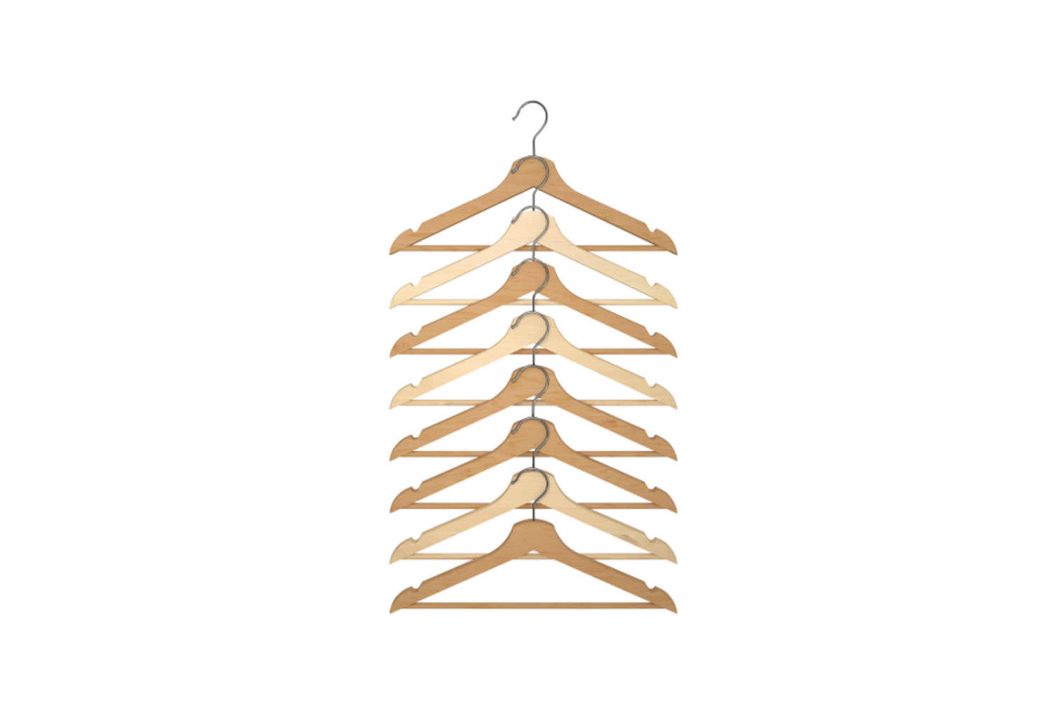 Get rid of all those flimsy wire hangers and upgrade to a uniform wooden set. An 8-pack of Bumerang Hangers is just $7.99.