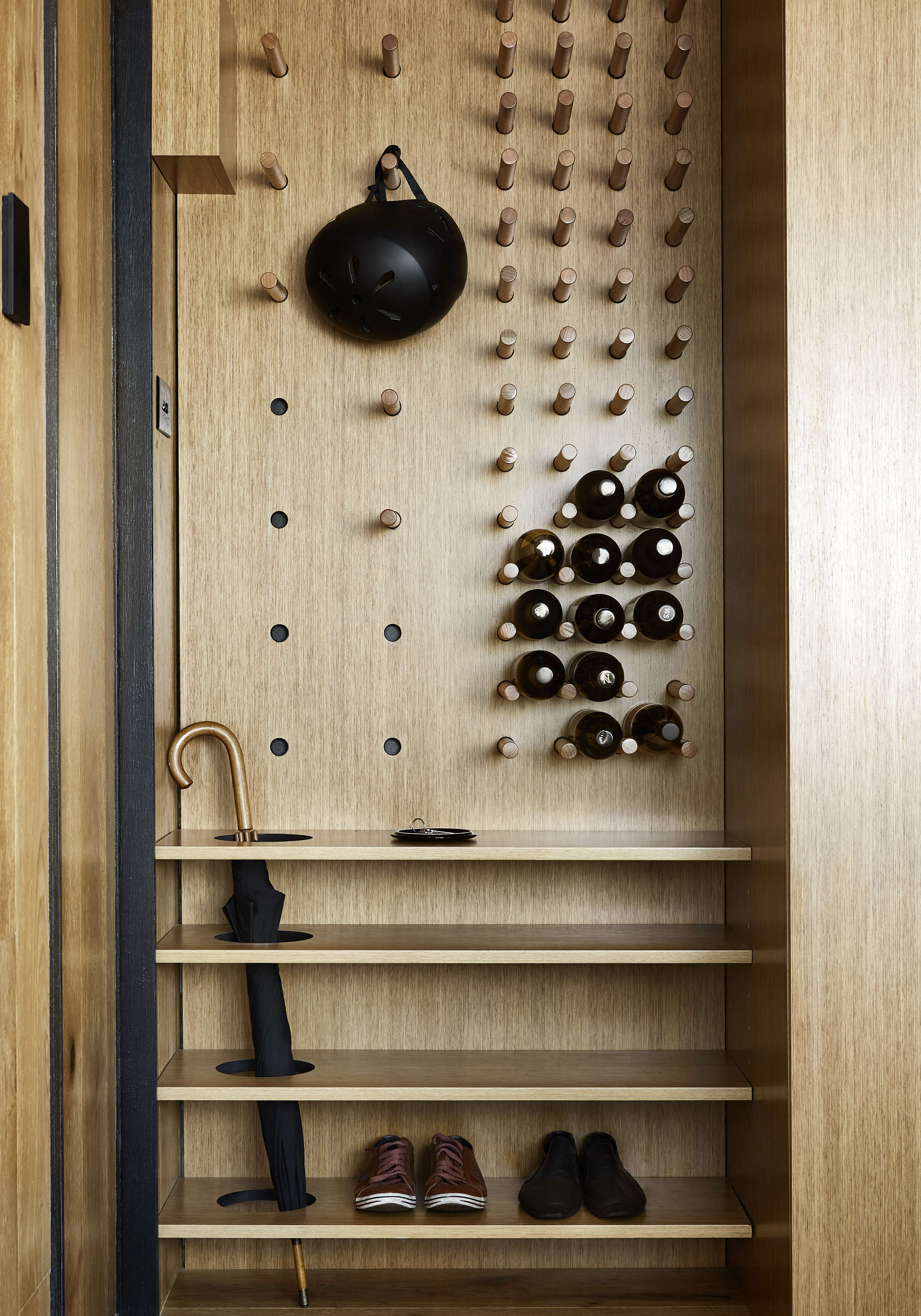 Tsai Design Type St. Apartment in Melbourne Entry Pegboard