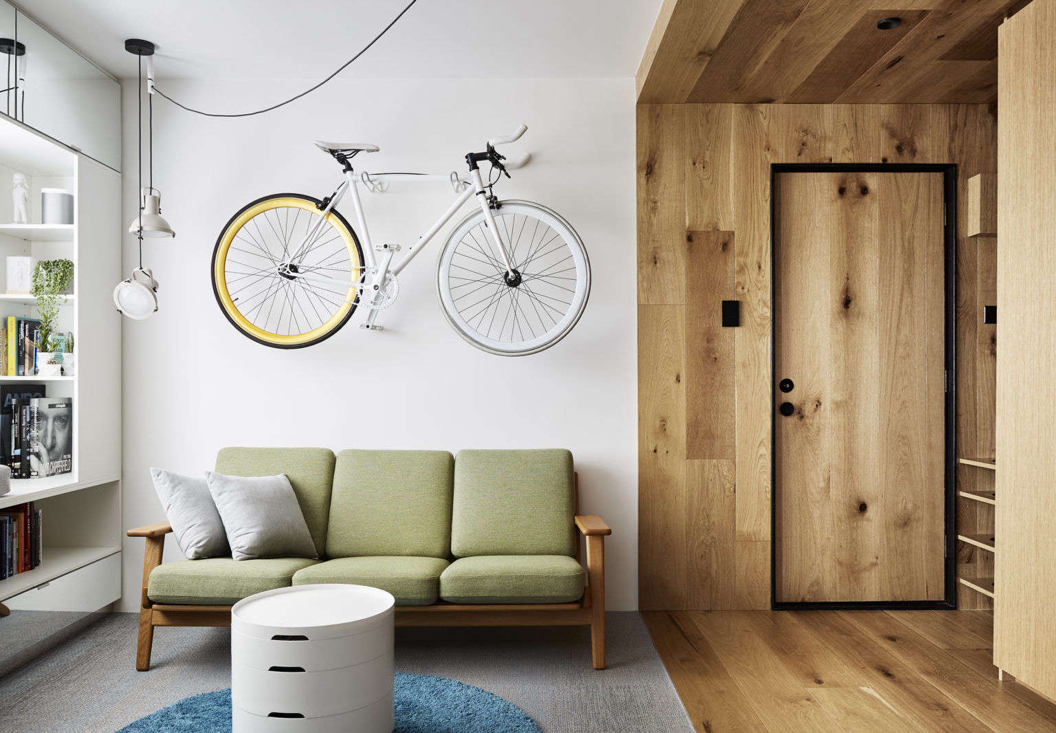 Type St. Apartment in Melbourne Living Room Bike Rack by Tsai Design