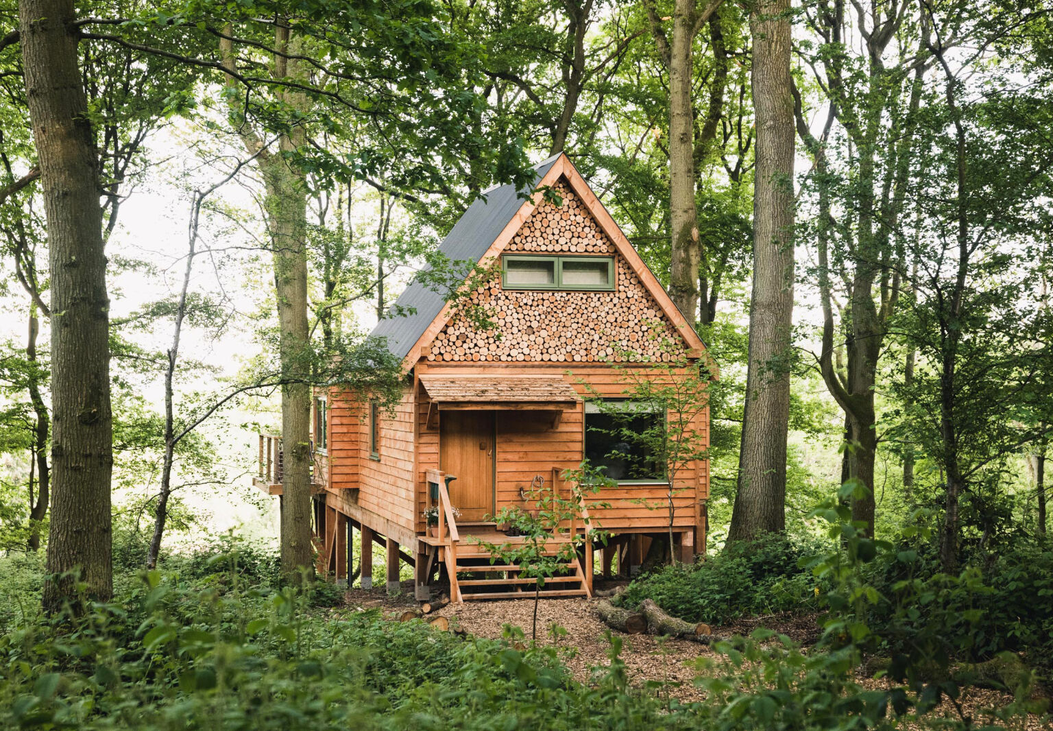 The Quist, a tree cabin rental in Herefordshire, England. Luke Atkinson photo.