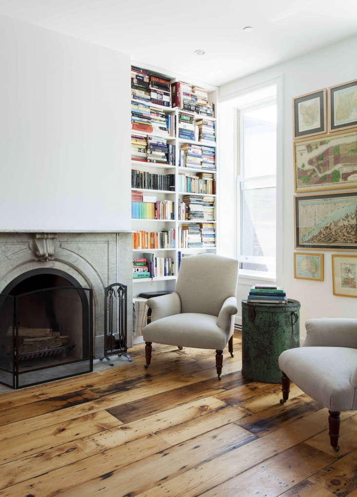 Cobble Hill Brownstone Living and Dining: Book corner